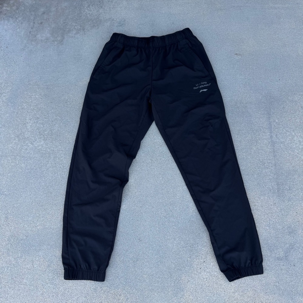 Li-Ning Mens Black Athletic Joggers Size L Track Pants